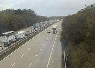 Traffic on the M20. Picture: Highways England