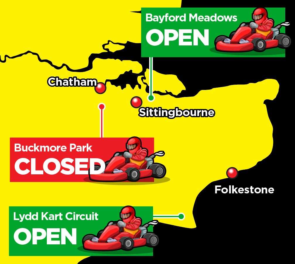 Karters can currently use two circuits in Kent – Bayford Meadows on the Eurolink Industrial Estate in Sittingbourne and Lydd on the Romney Marsh