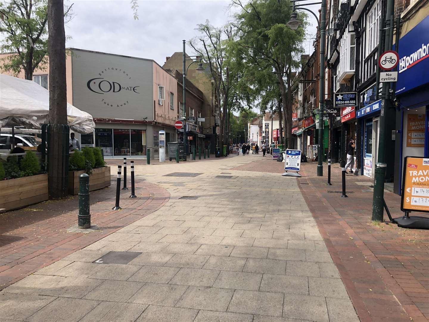 Police carried out the search in Chatham High Street