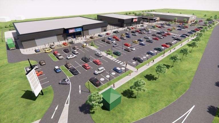 How part of the planned expansion of Altira Business Park in Herne Bay is expected to look