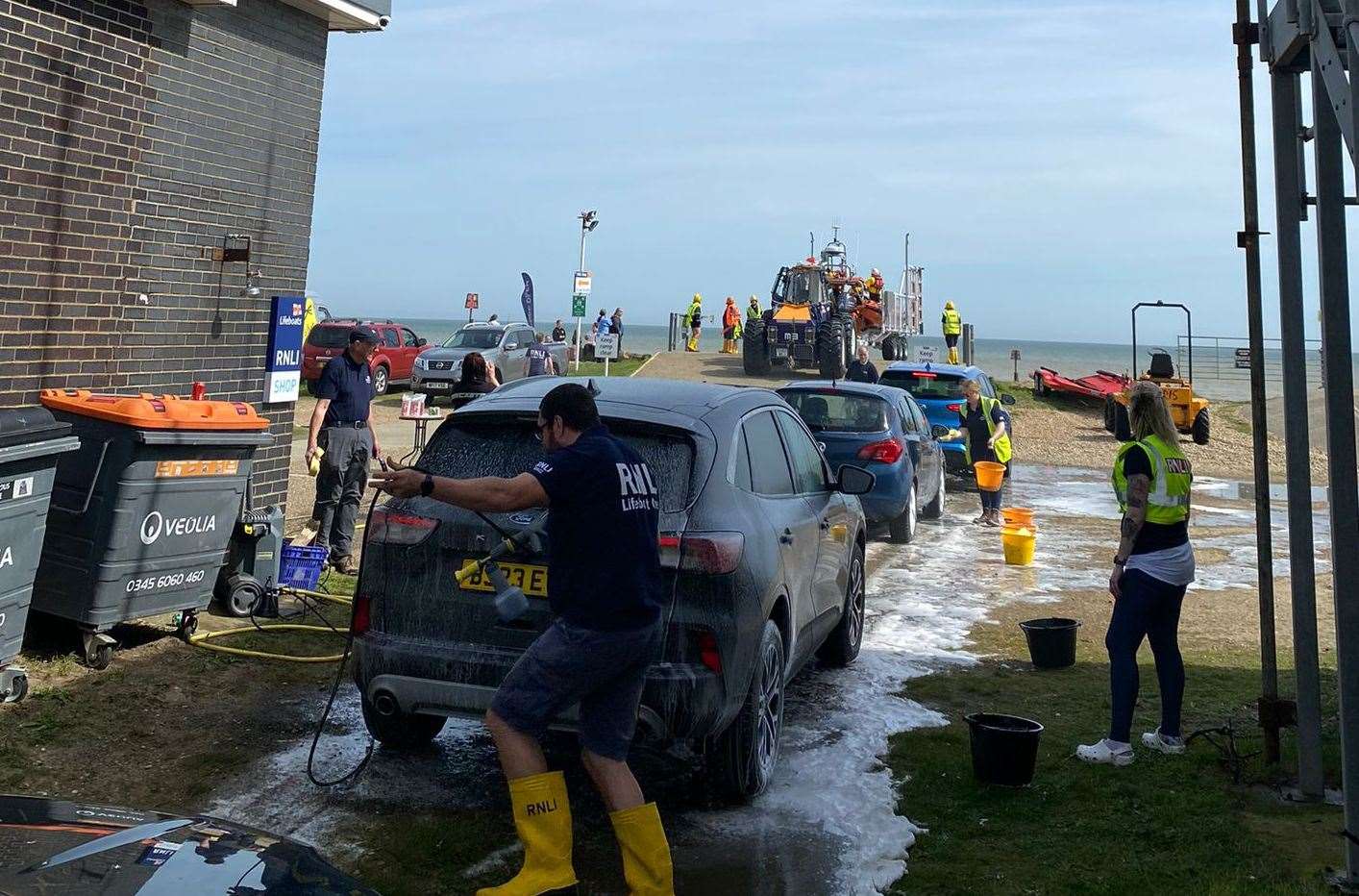 RNLI Littlestone charity car wash. Picture: RNLI/Clare Young