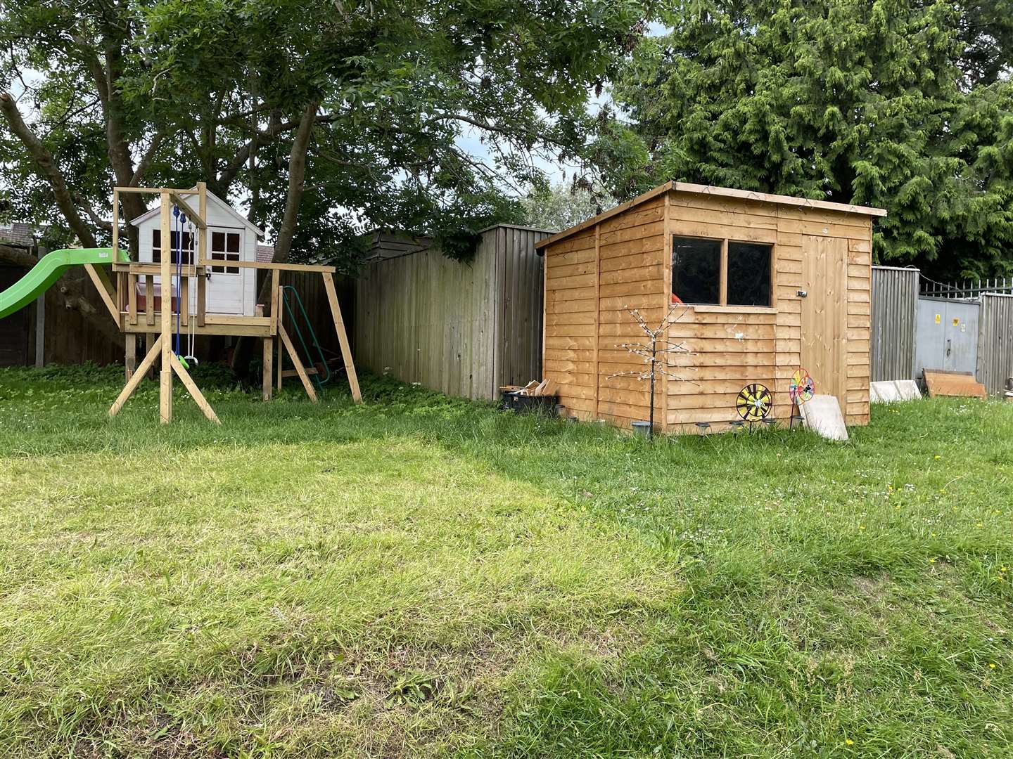 Mr Westwood said that the play house on the left has to be removed, but the shed can stay