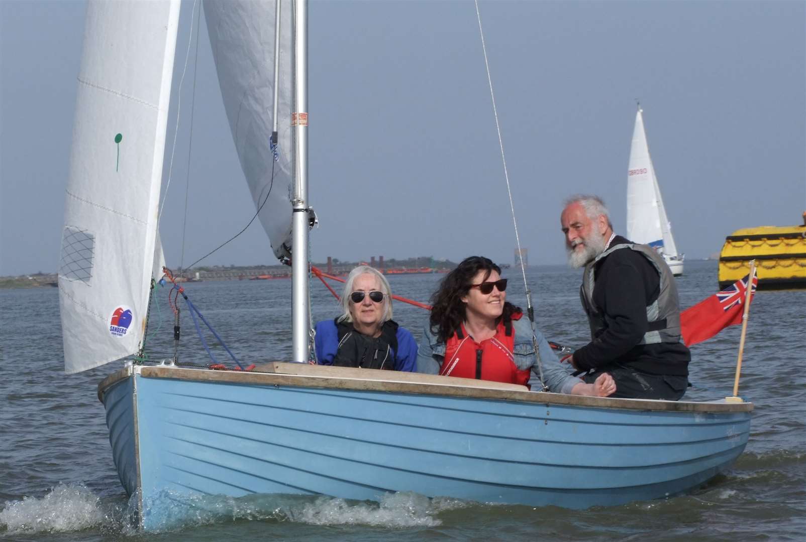 The mayoress of Gravesham, Julie Easy, spending time on the waves at Gravesend Sailing Club's sail-past.