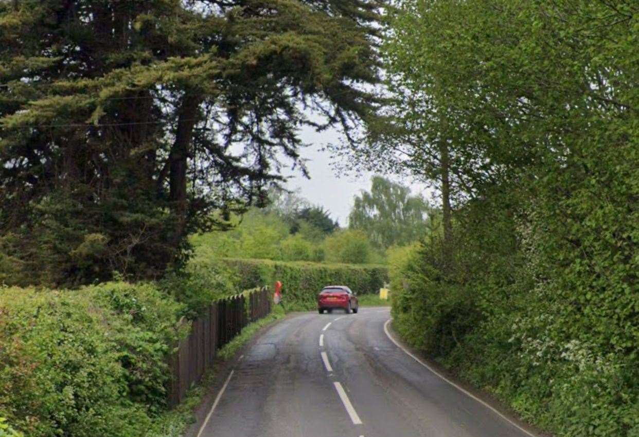 A man was taken to hospital after a crash in Goudhurst Road, Horsmonden. Picture: Google