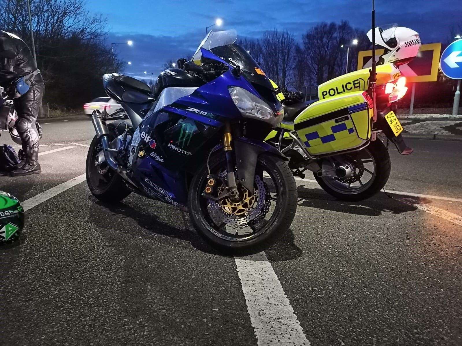 Officers seized this bike and arrested the driver. Photo: Kent Police