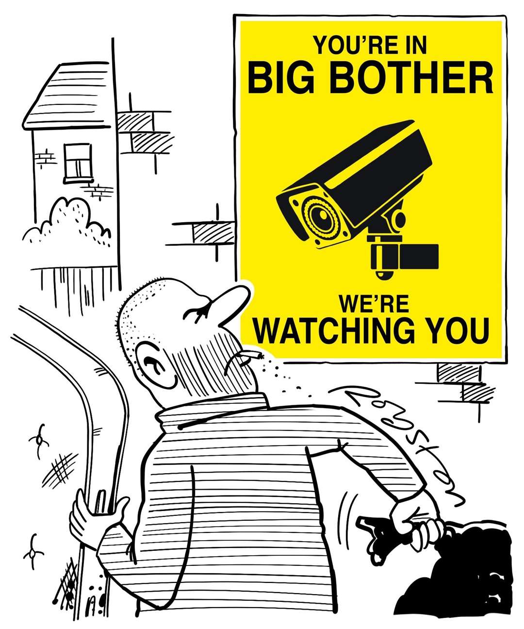 Royston cartoon on fly-tipping cameras (4392171)