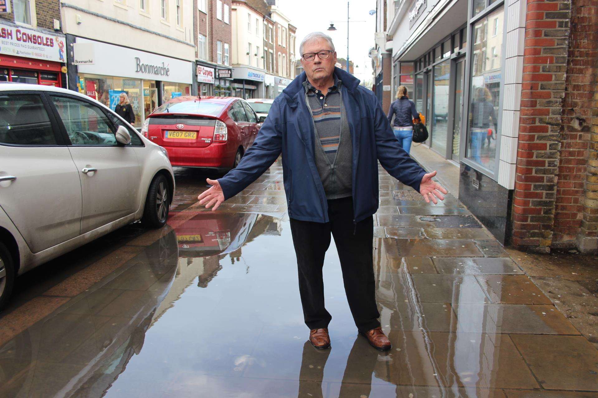 Furious: Town Team chairman Brian Spoor wades into the row over the town's drains (5882869)