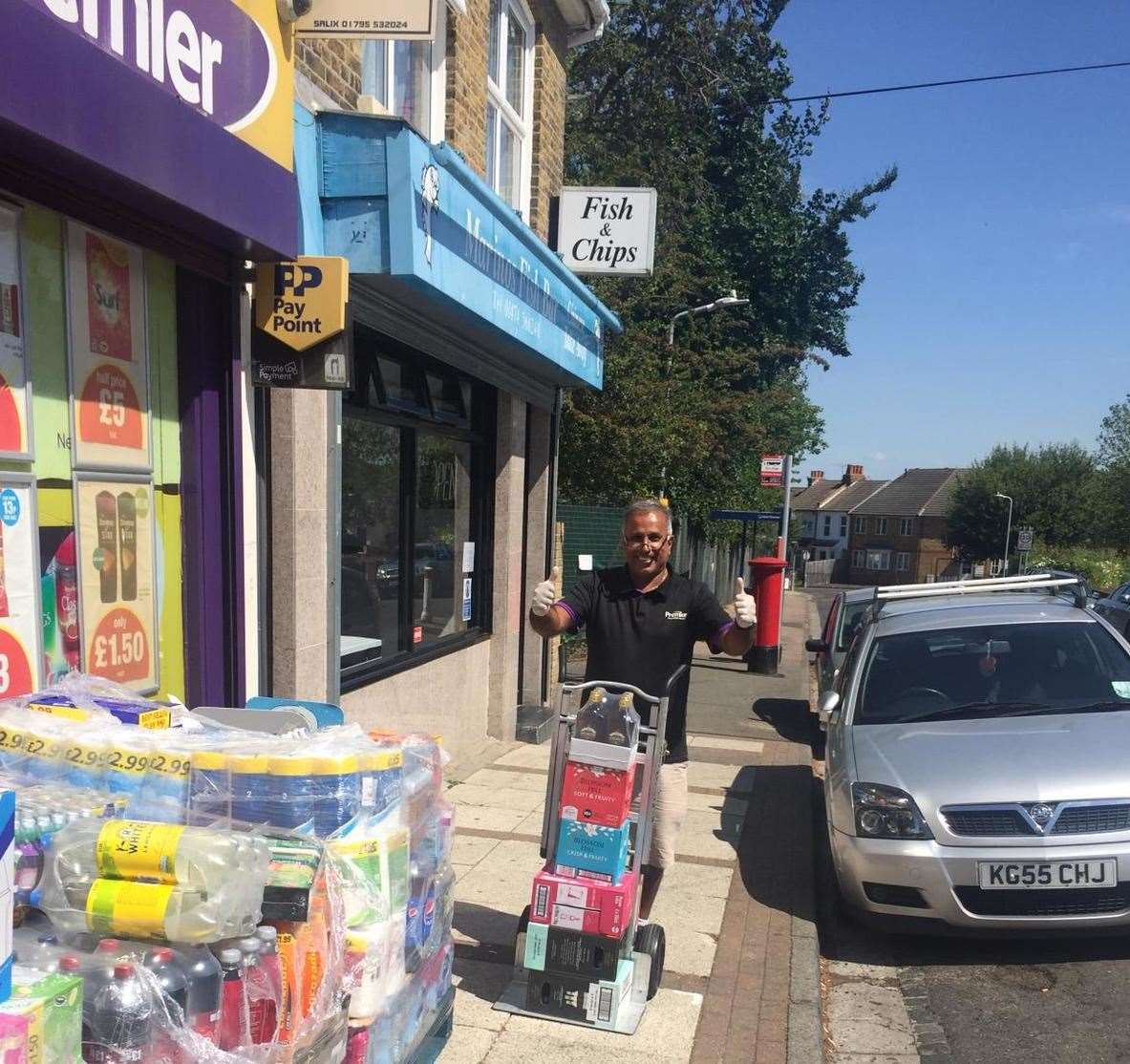 Savvy shopkeer John Cheema, who runs Premier convenience store in Kitchener Avenue, Gravesend