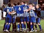 Herne Bay celebrate their FA Vase victory over Larkhall