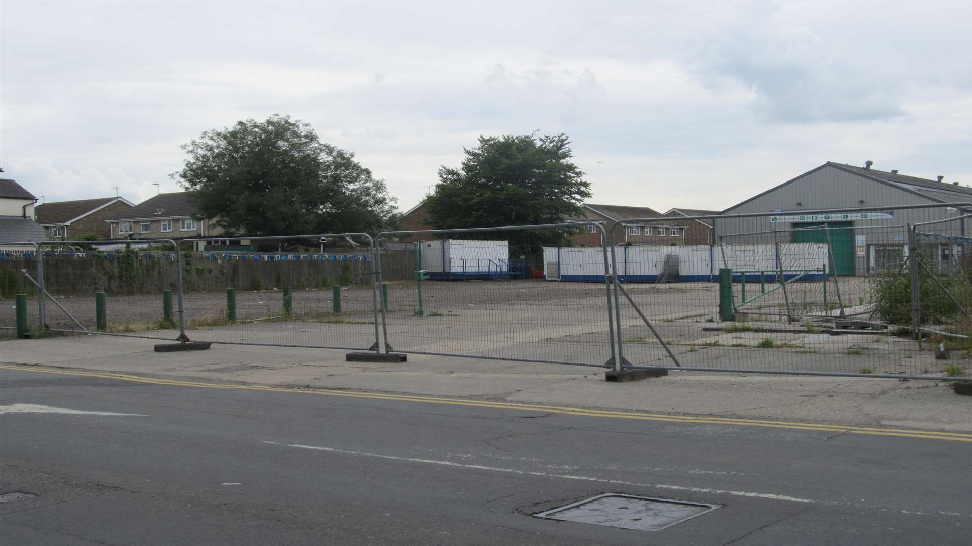 The entrance to the site at Albert Road