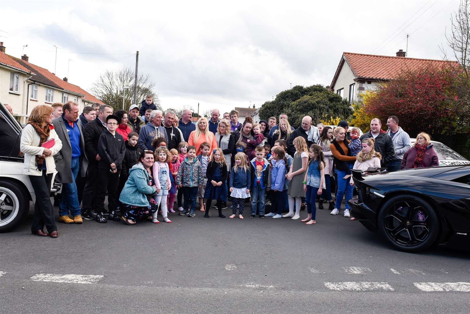 Rally cars arrived at the birthday party of a little boy 'petrol head' who captured the hearts of many on social media