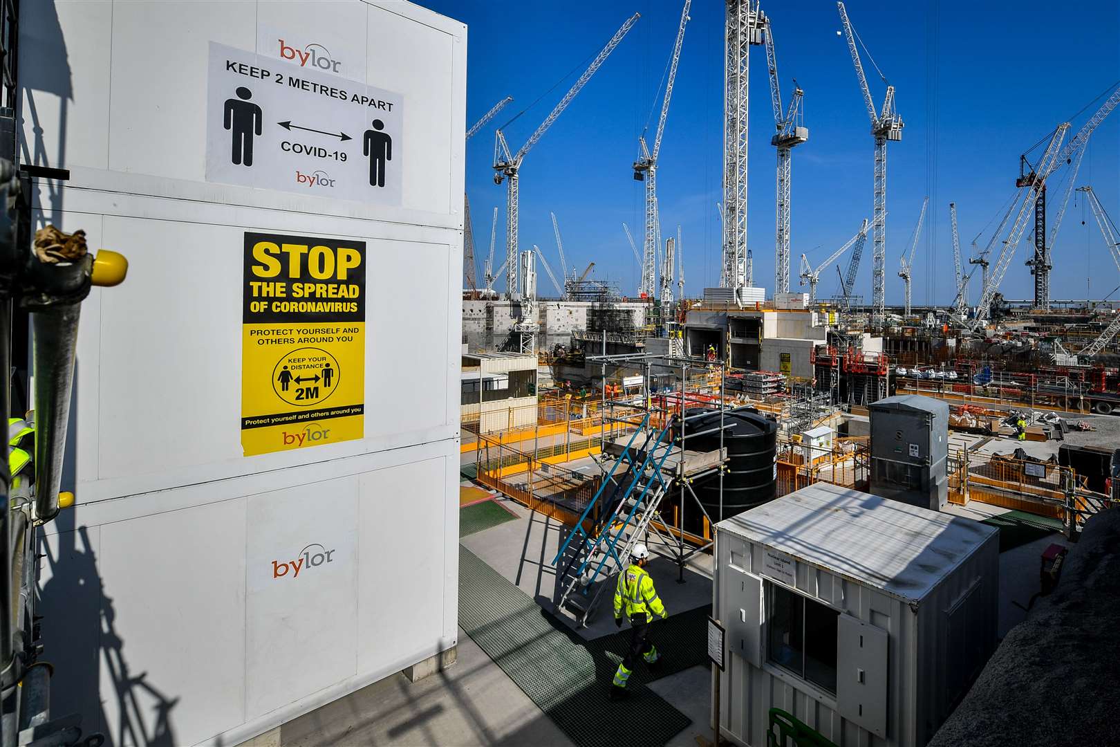 The project has continued despite the Covid-19 pandemic leading to social distancing restrictions on the site (Ben Birchall/PA)