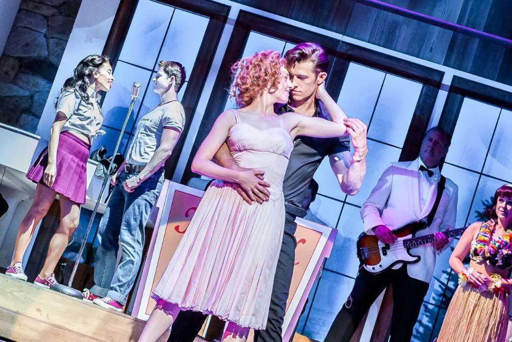 Katie Hartland as Baby and Lewis Griffiths as Johnny in Dirty Dancing at the Orchard Theatre