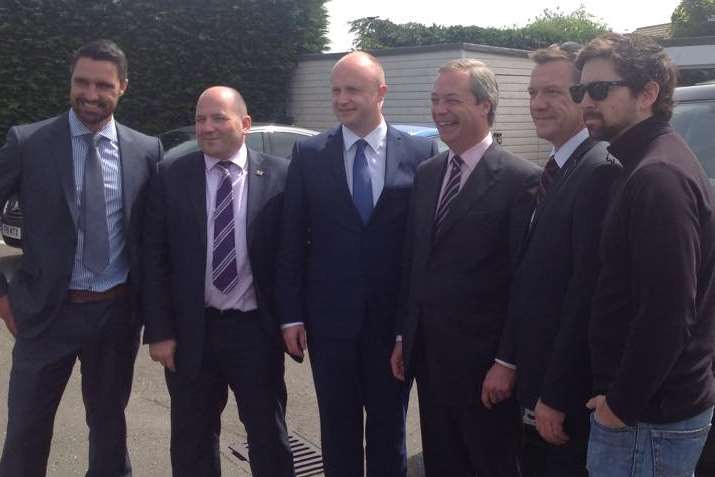 "Edward" in dark glasses on the right. Picture: Thanet Stand up to Ukip.