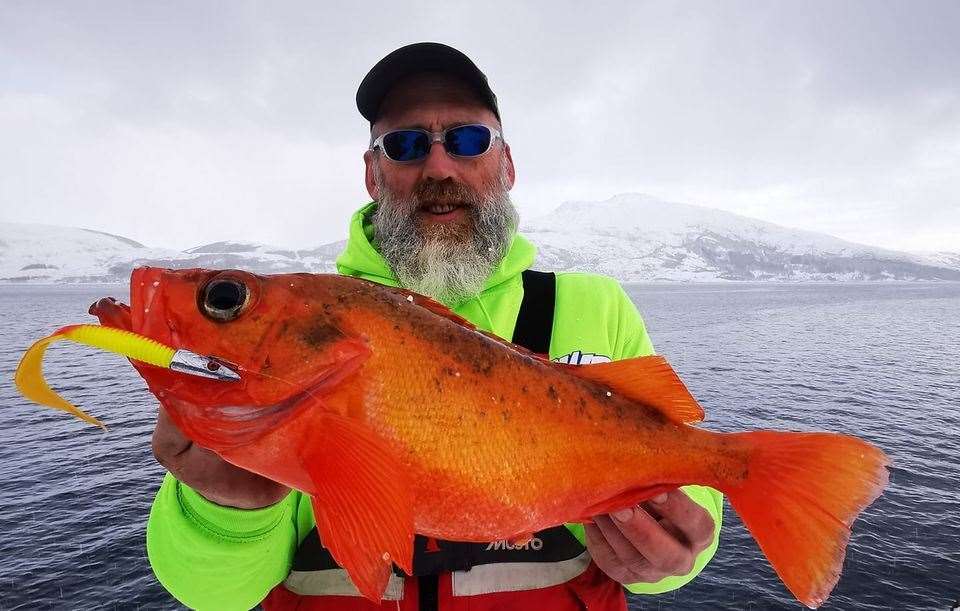 Dymchurch angler and guide Dave Wood-Brignall has broken the European record for red fish with this stunner from a Norwegian fiord