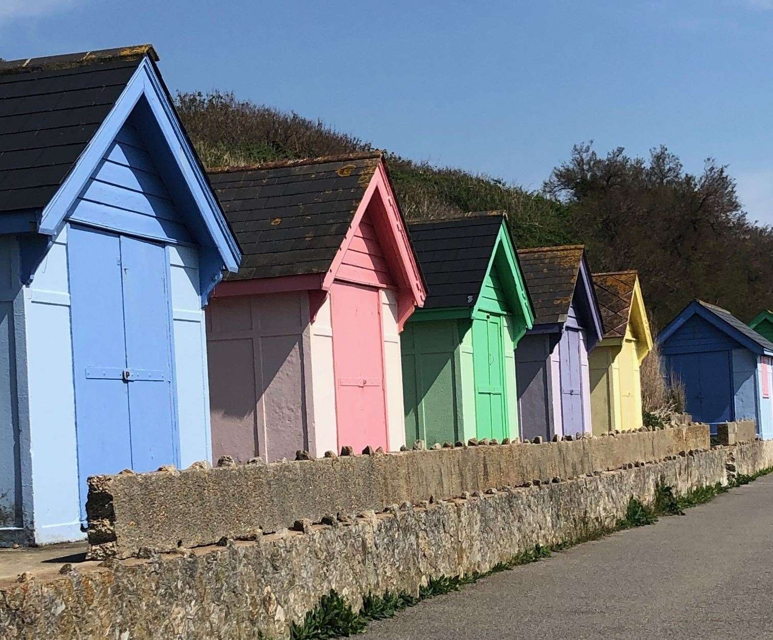 The beach huts in Folkestone are subject to renovation works. Picture: Nicola Tolson