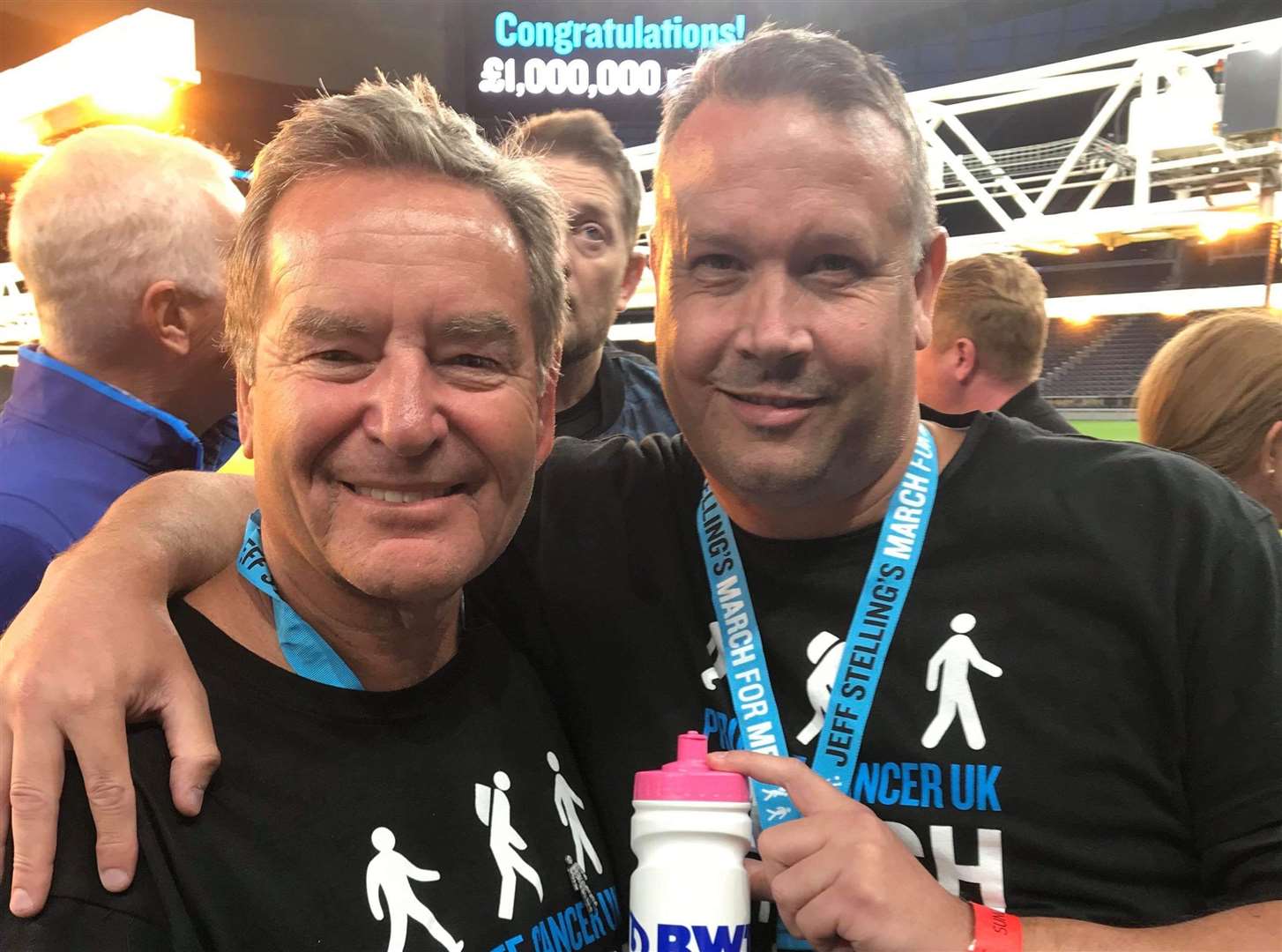Justin Foote (right) pictured with Sky Sports presenter Jeff Stelling