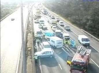The scene on the M25. Picture: Highways Agency