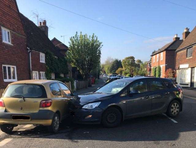 Drivers ignored a road closure in Edenbridge following a crash (9351870)