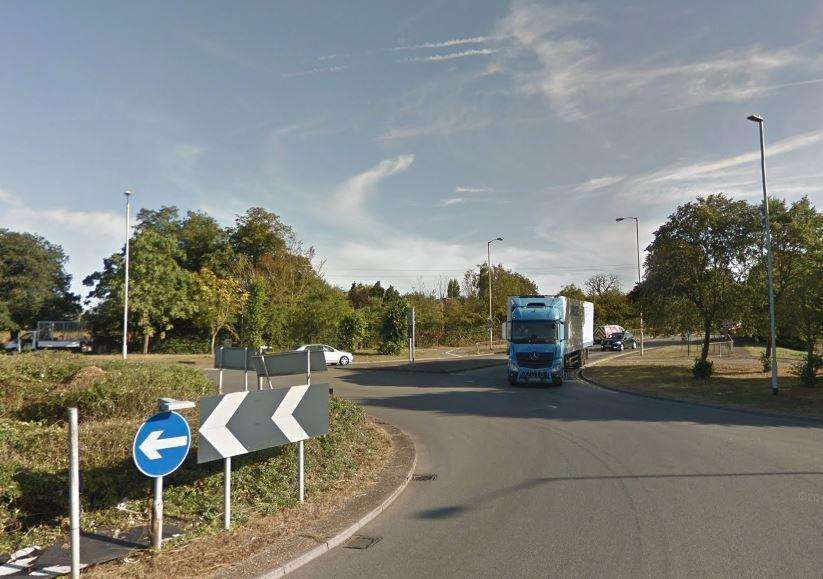 Chart Road near the Matalan roundabout where the crash happened. Credit: Google Maps (6020344)