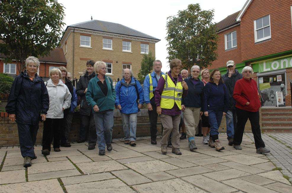 Walkers set off on one of the Iwade Health Walks