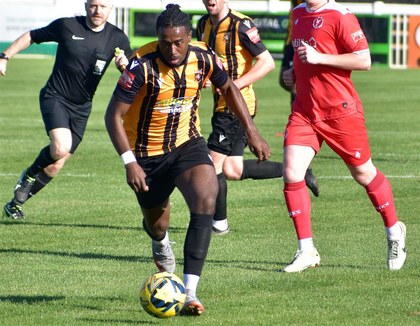 Ira Jackson scored at the weekend for Folkestone in their FA Trophy triumph over Beaconsfield Town. Picture: Randolph File