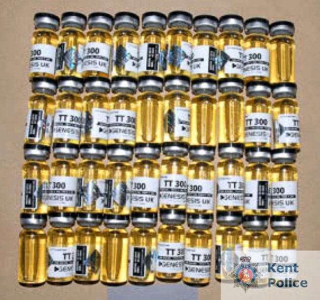 Vials of steroids found in the drugs factory