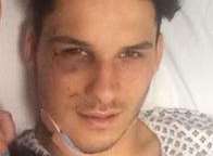 Mentesh Mouherrem posted a hospital selfie on Facebook after the crash
