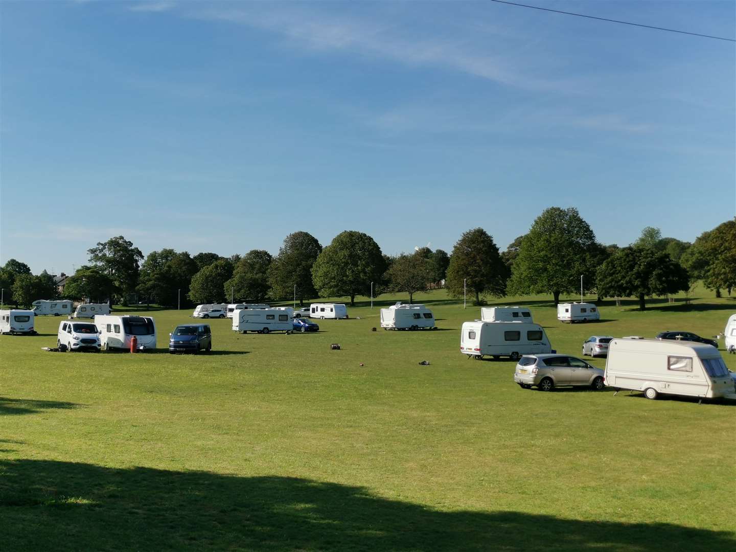 The travellers in Dane Park in Margate are understood to have travelled down from Hampshire