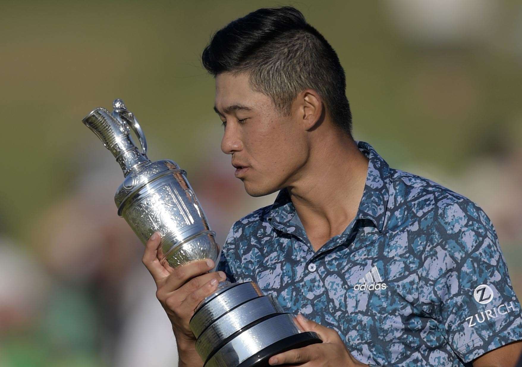 Collin Morikawa with the Claret Jug after winning last summer's 149th Open at Sandwich..Picture: Barry Goodwin