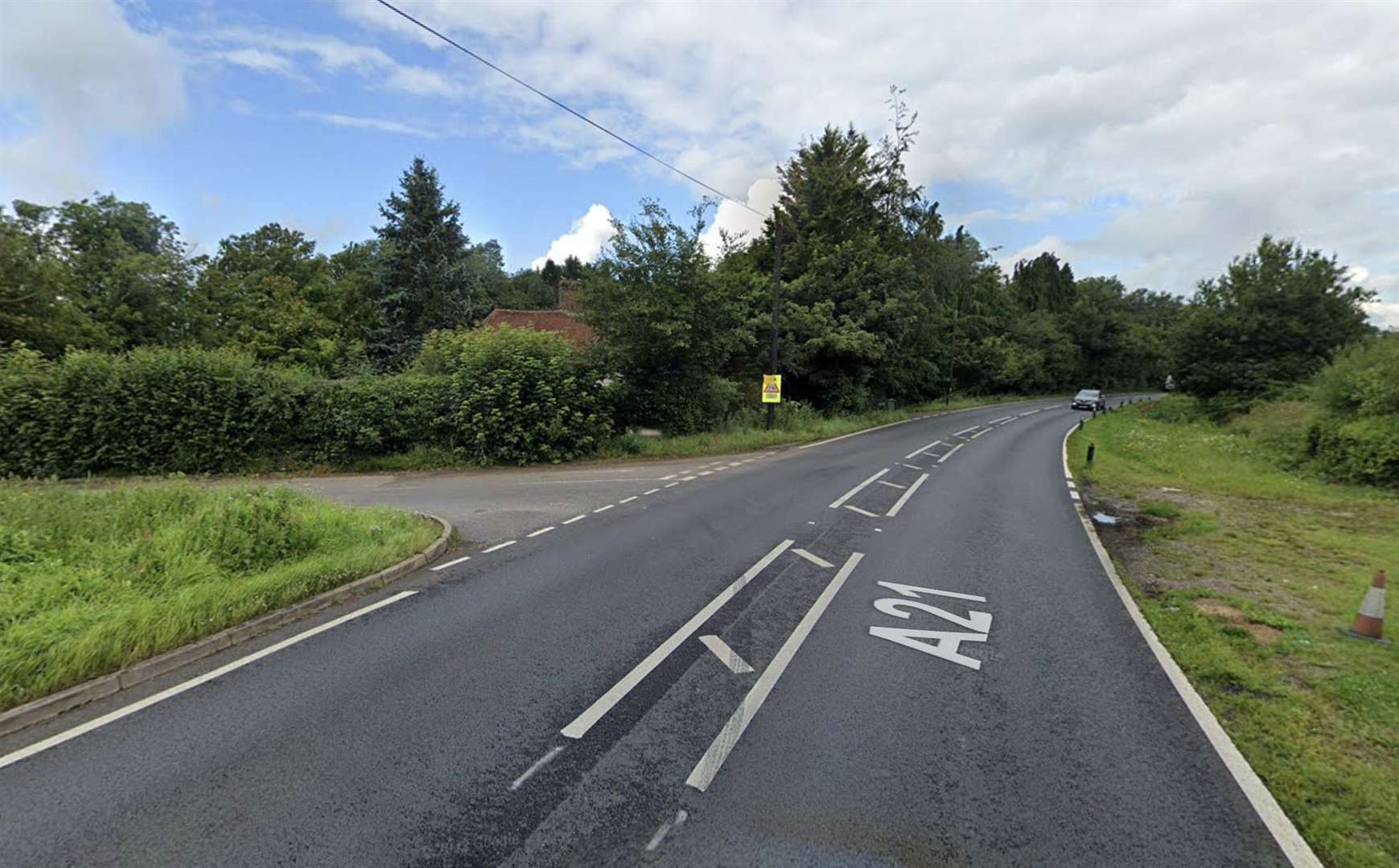 The crash took place on the A21 between Lamberhurst and Flimwell, at the junction with Rosemary Lane. Picture: Google Maps