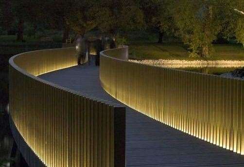 How one of the new riverside park walkways will look as part of the Northfleet Riverside Park Project