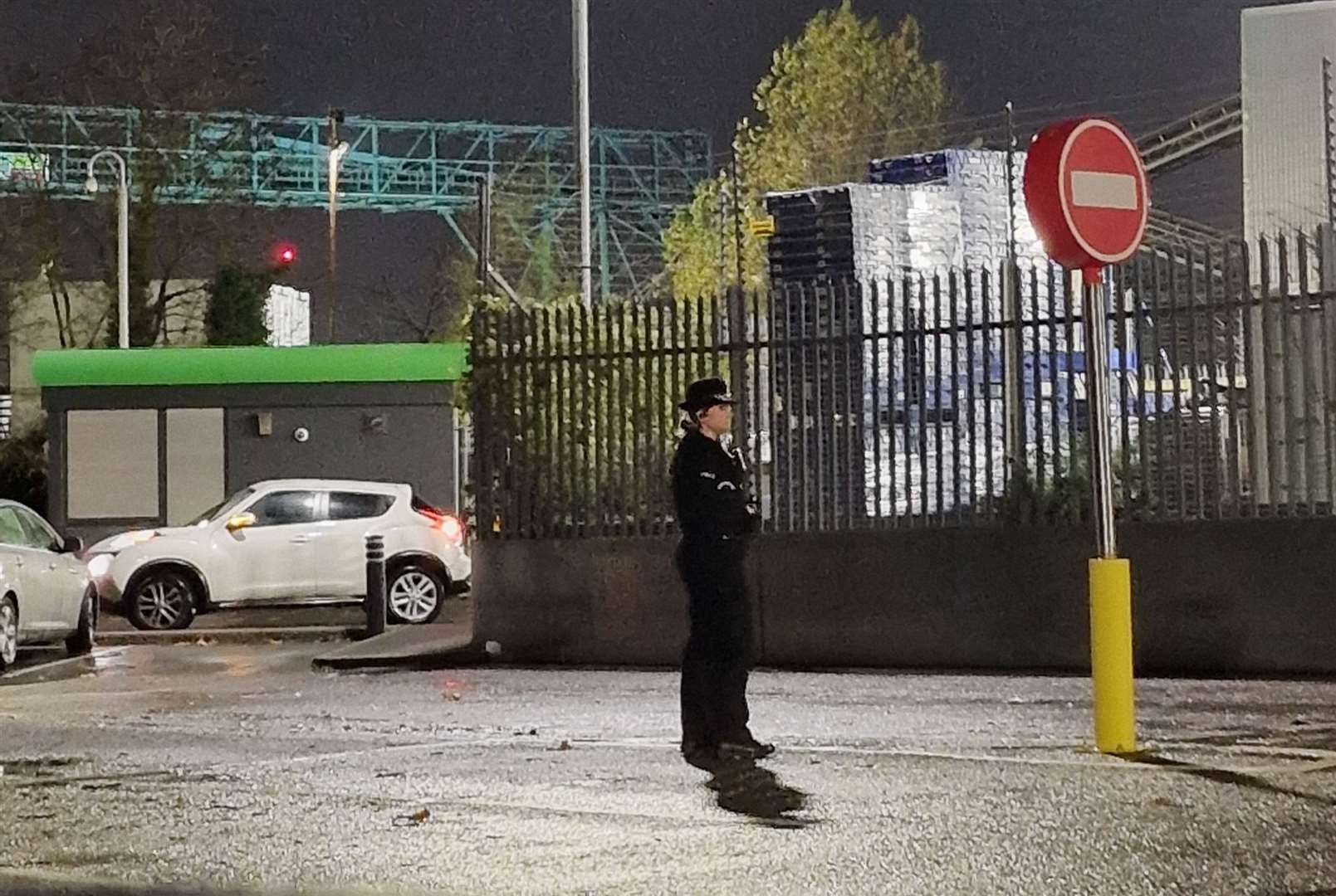 Police were at Asda following an incident last night