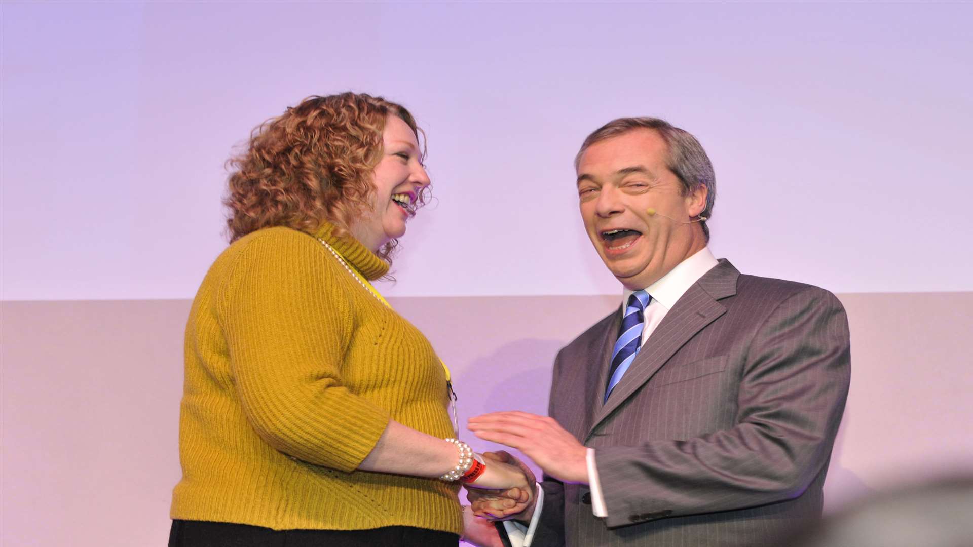 Labour defector Harriet Yeo is welcomed by Nigel Farage before the Janice Atkinson scandal. Picture: Tony Flashman