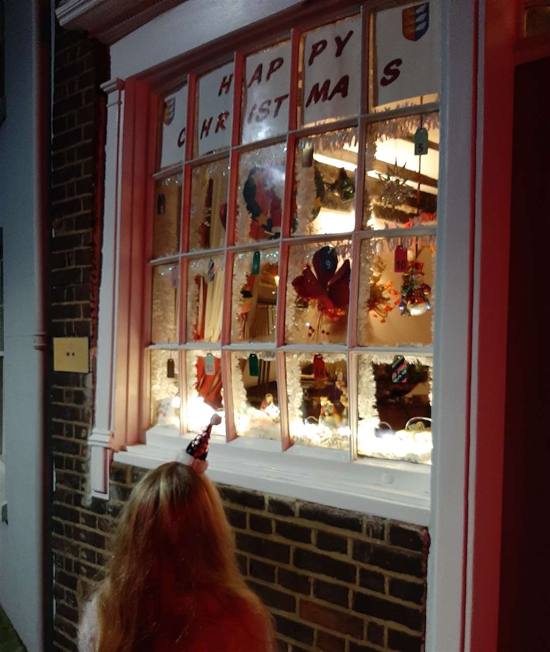 Each day in December a new window in Sandwich is unveiled