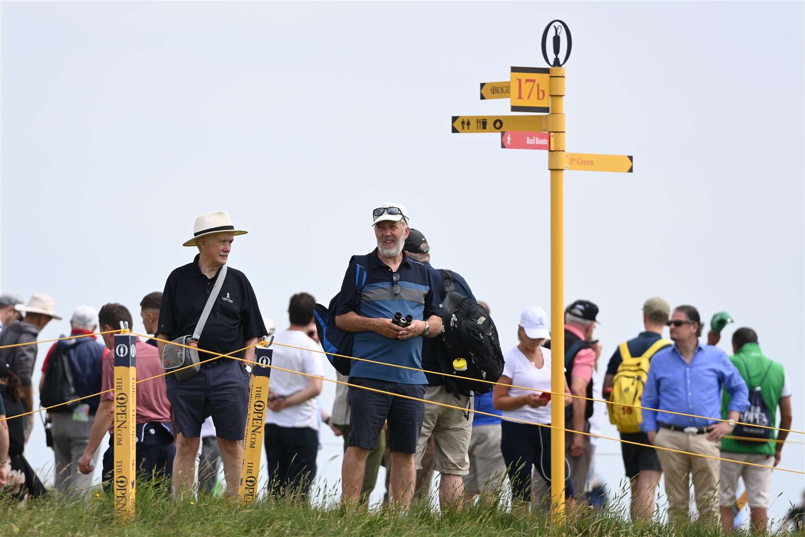 Fans seek the best viewpoint at Royal St George's. Picture: Barry Goodwin (49262630)