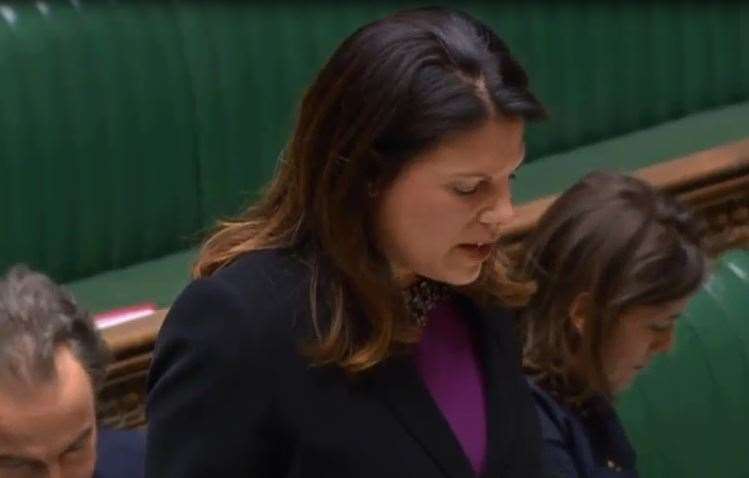 Immigration Minister Caroline Nokes answering Mr Elphicke's questions in Parliament. Picture: Office of Charlie Elphicke MP