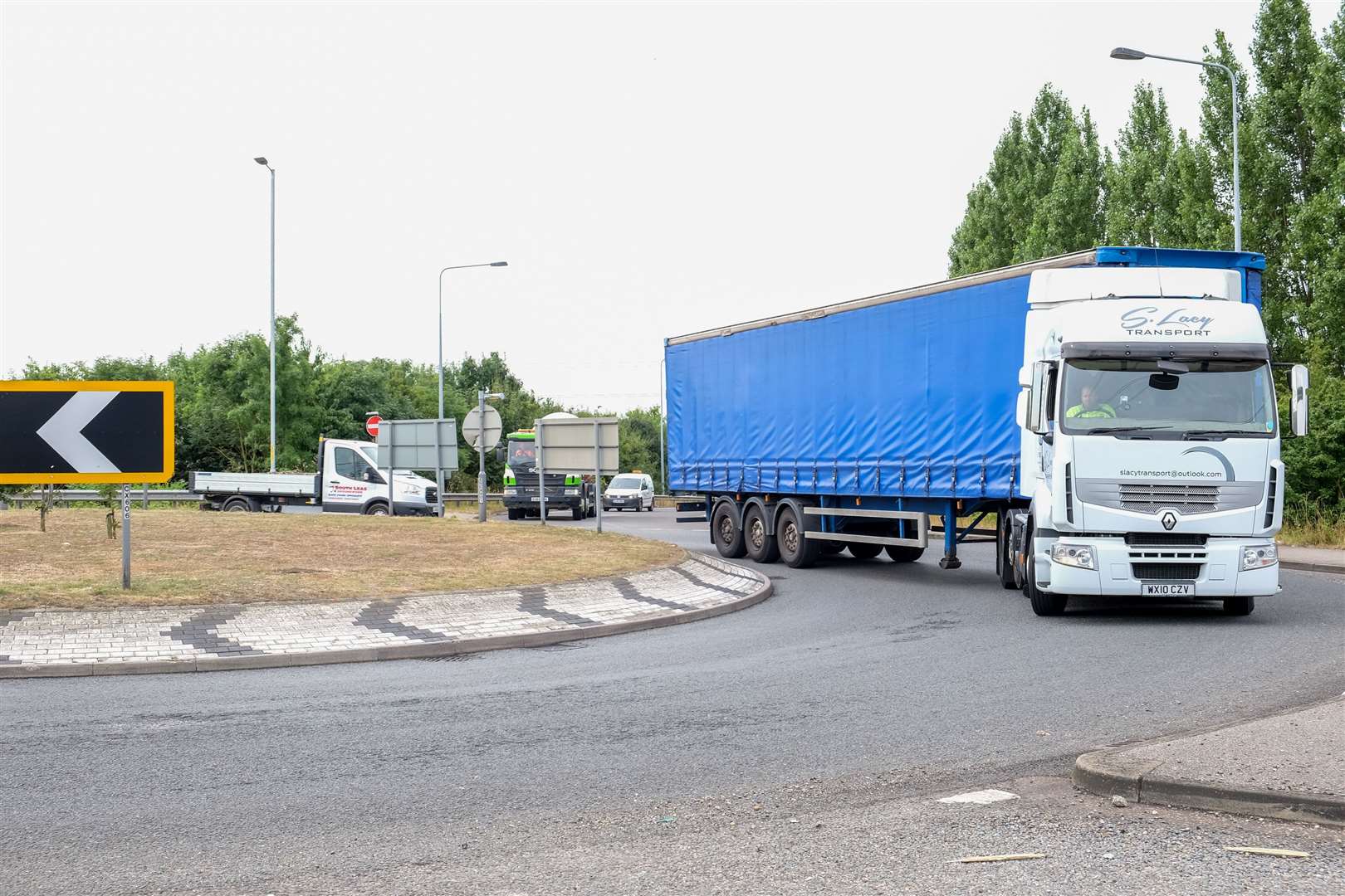 Lorries already using the Grovehurst Roundabout with the A249. Picture: Matthew Walker