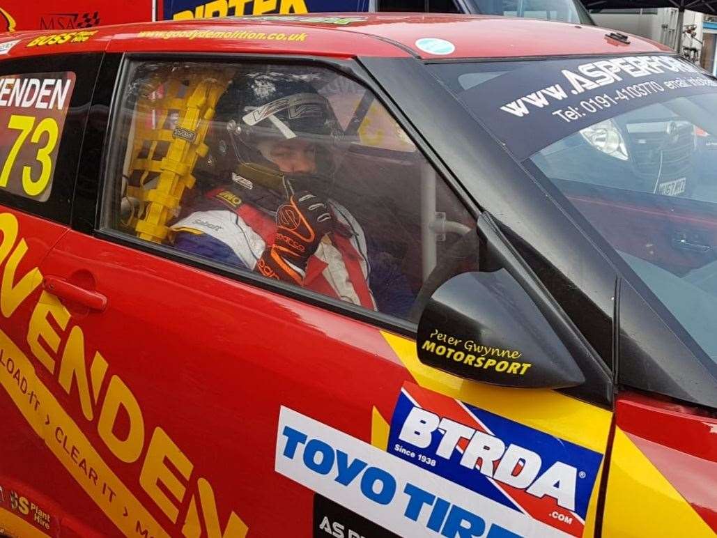 Matthew Ovenden in his racing stock car