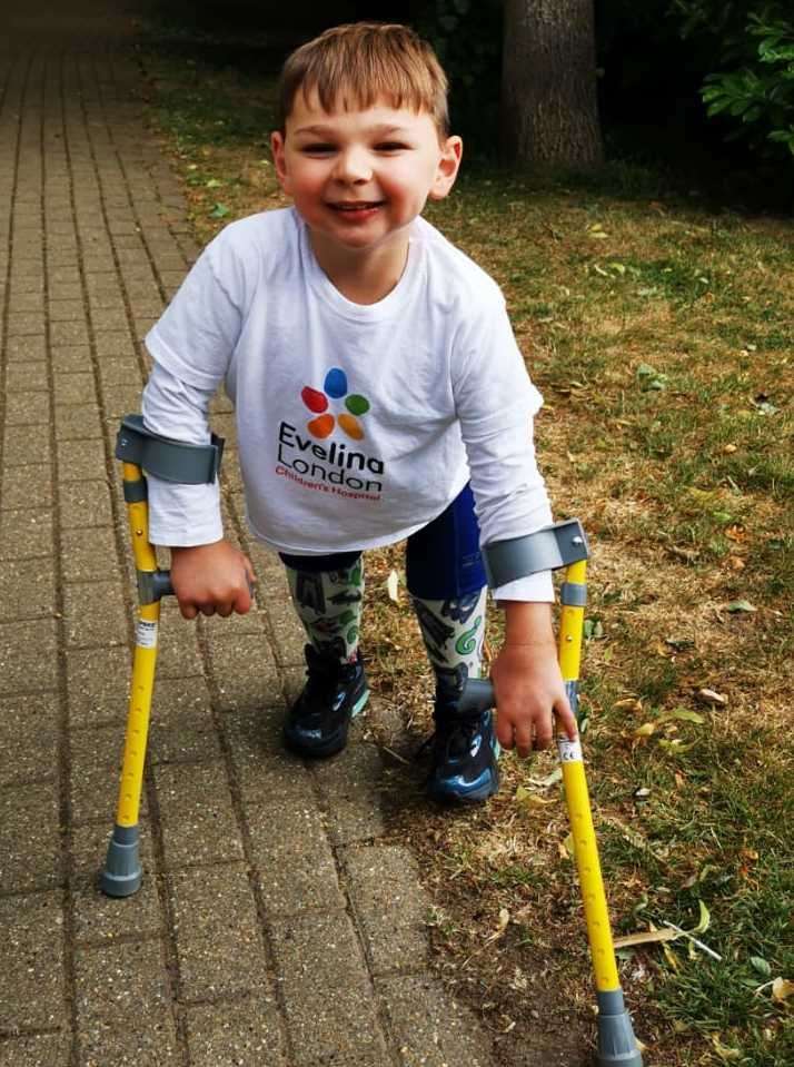 Tony Hudgell on his 10km walk in June