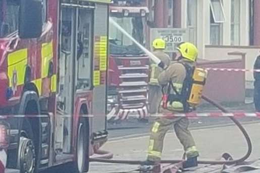 Firefighters in Milton Road. Picture by icare security Ltd