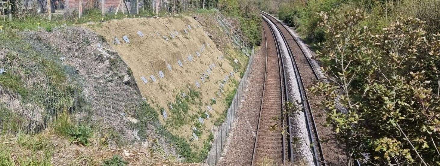 Work will be carried out on the Bearsted cutting this summer. Picture: Network Rail