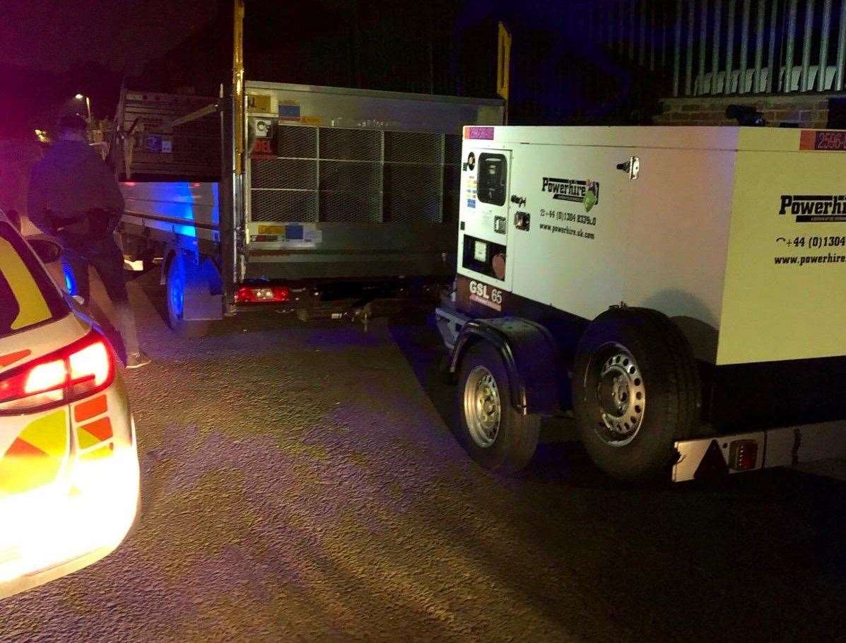 Two men were arrested on suspicion of stealing a generator. Picture: Kent Police
