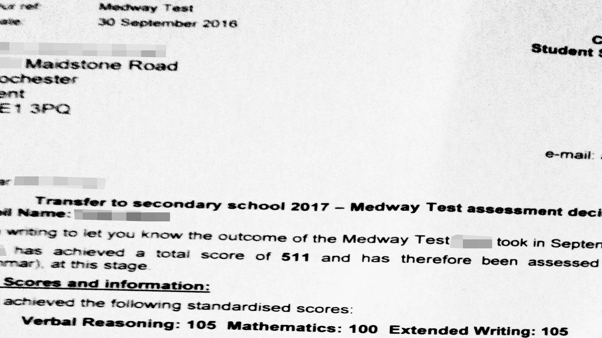 Medway Council has caused huge confusion with results letters sent to parents