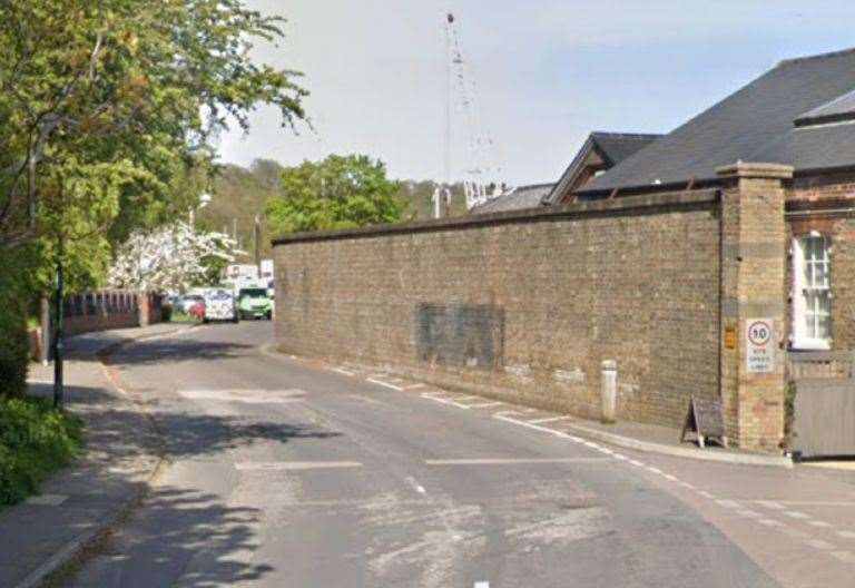 Two people were injured – one seriously – after a car crashed into a wall in Upnor Road, Rochester. Picture: Google