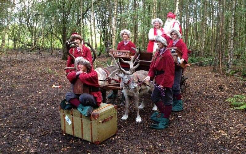 Say hello to Father Christmas and his friendly reindeer. Picture: Reindeer Centre