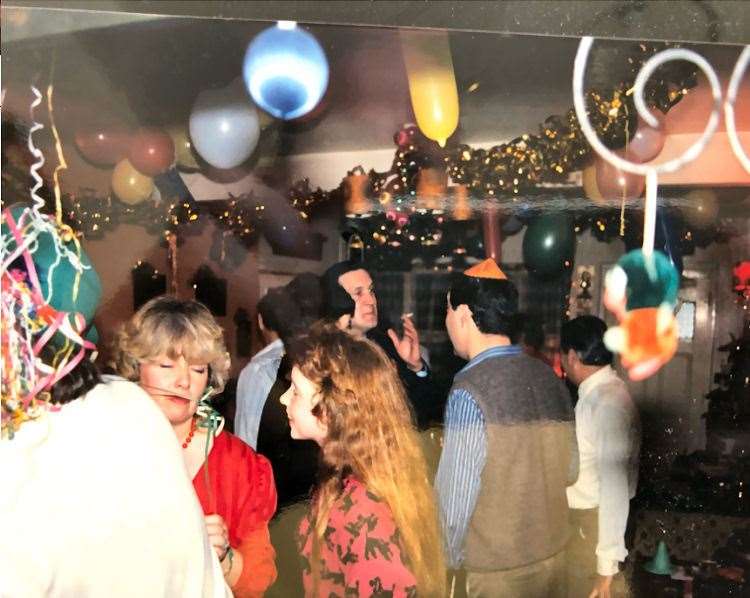 A Christmas party at The White Swan, Lenham. Picture: Lenham History Society/dover-kent.com