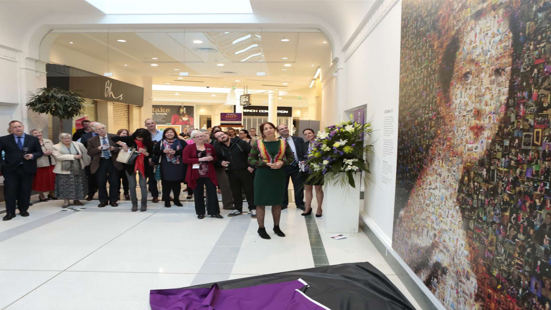 The unveiling of community art project VictoriaAt21 by artist Helen Marshall