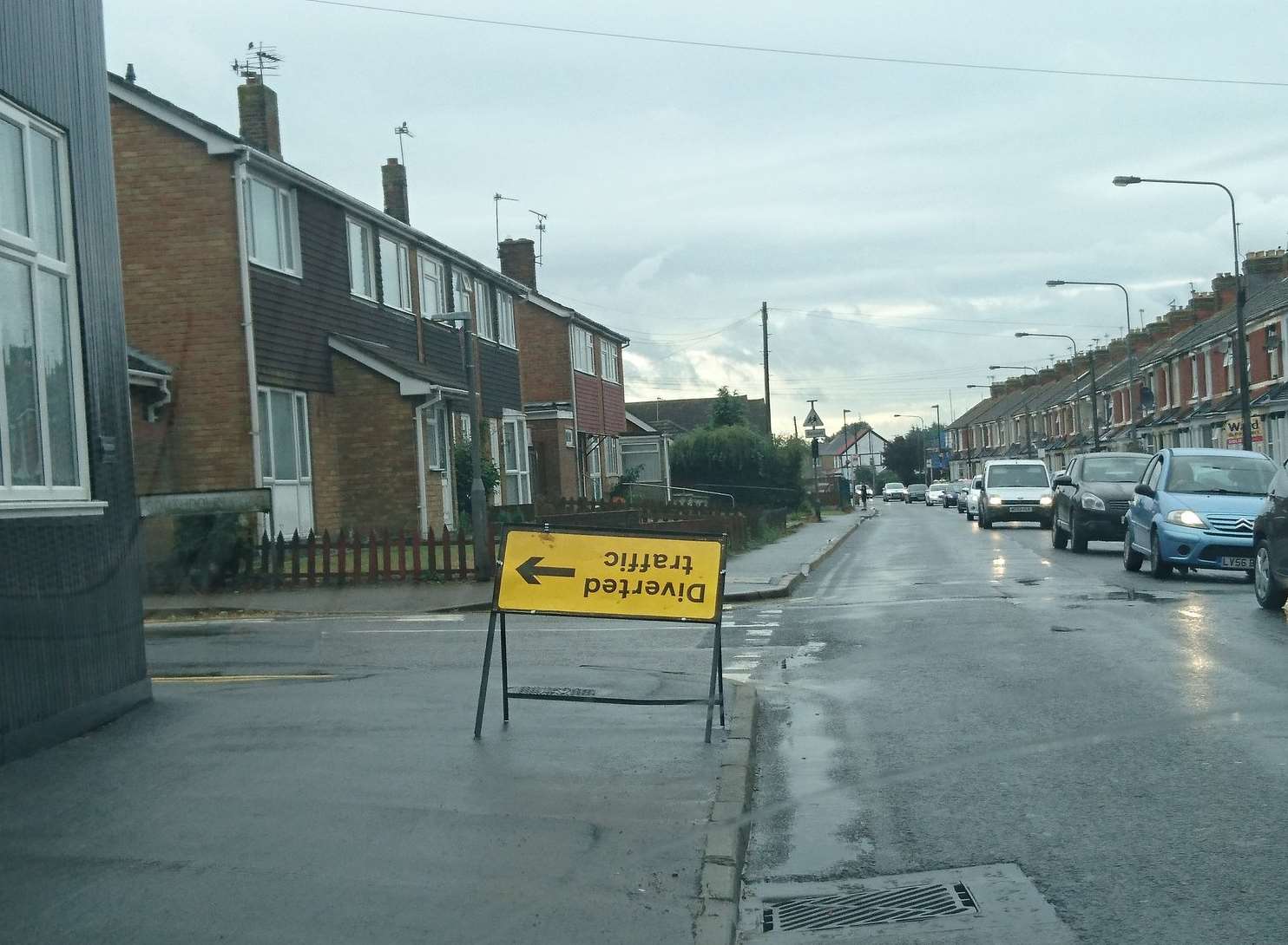 The sign is at the junction of Queenborough Road and Southdown Road