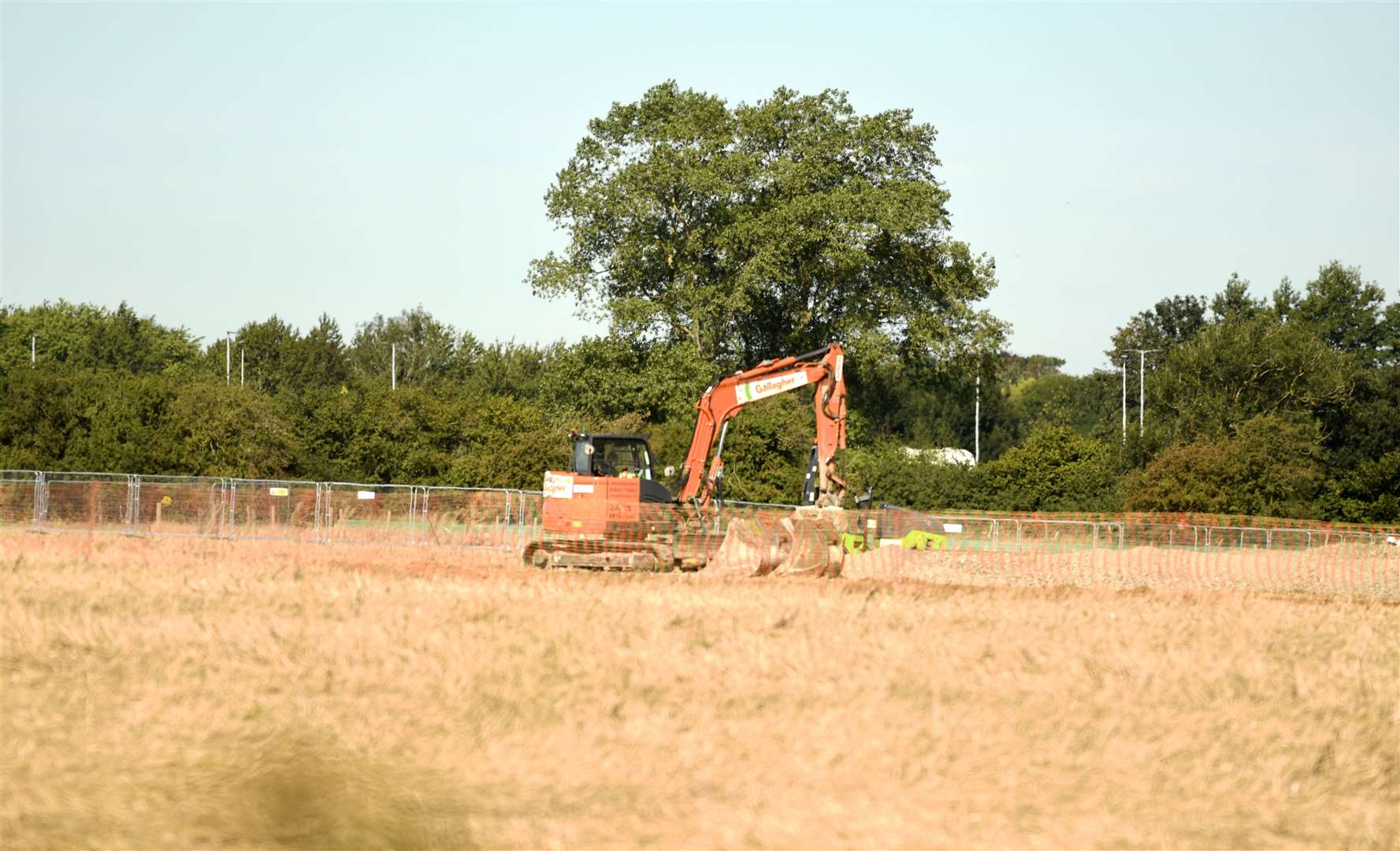 Contractors are working on the Sevington site, which was previously earmarked for an industrial estate